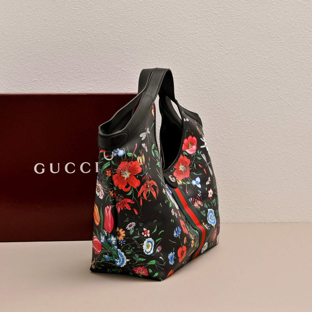 Gucci GG Giglio Floral Tote Bag-853971